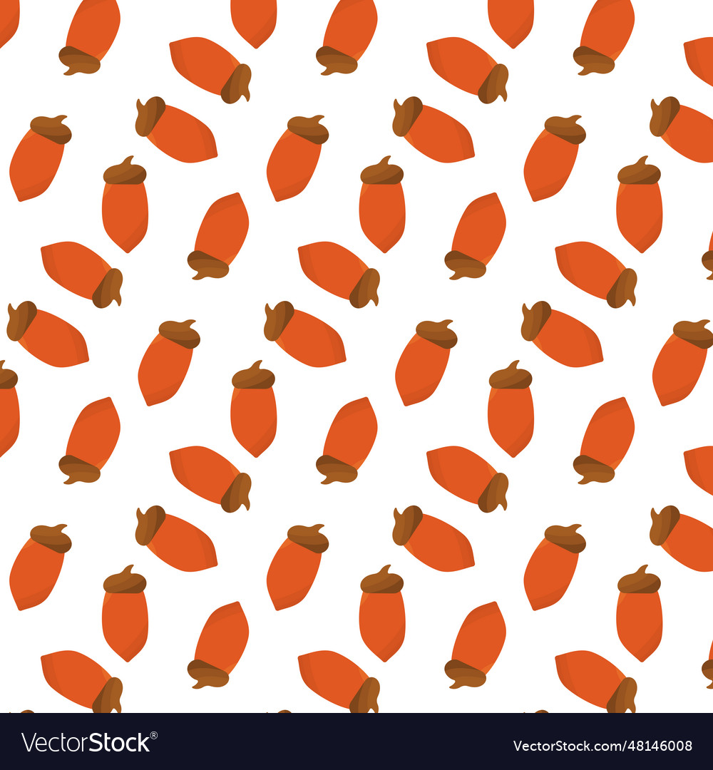 Acorn walnut forest tree brown pattern background vector image Acorn walnut forest tree brown pattern background