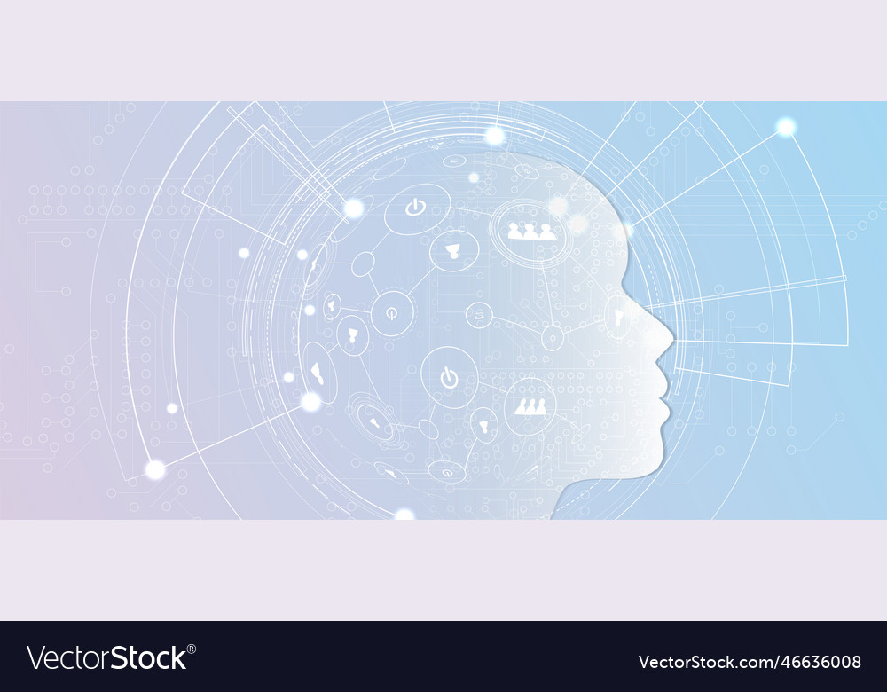 Artificial intelligence technology web background