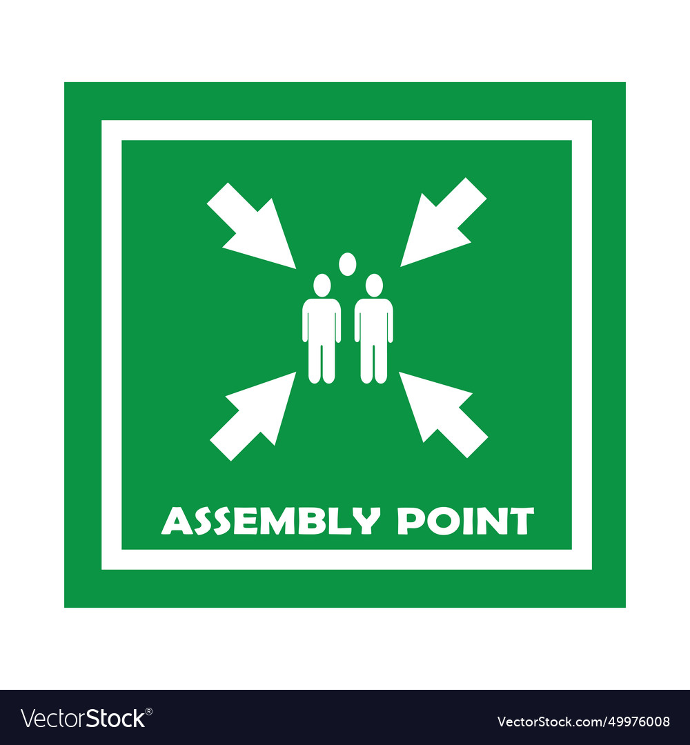 Assembly point icon Royalty Free Vector Image - VectorStock