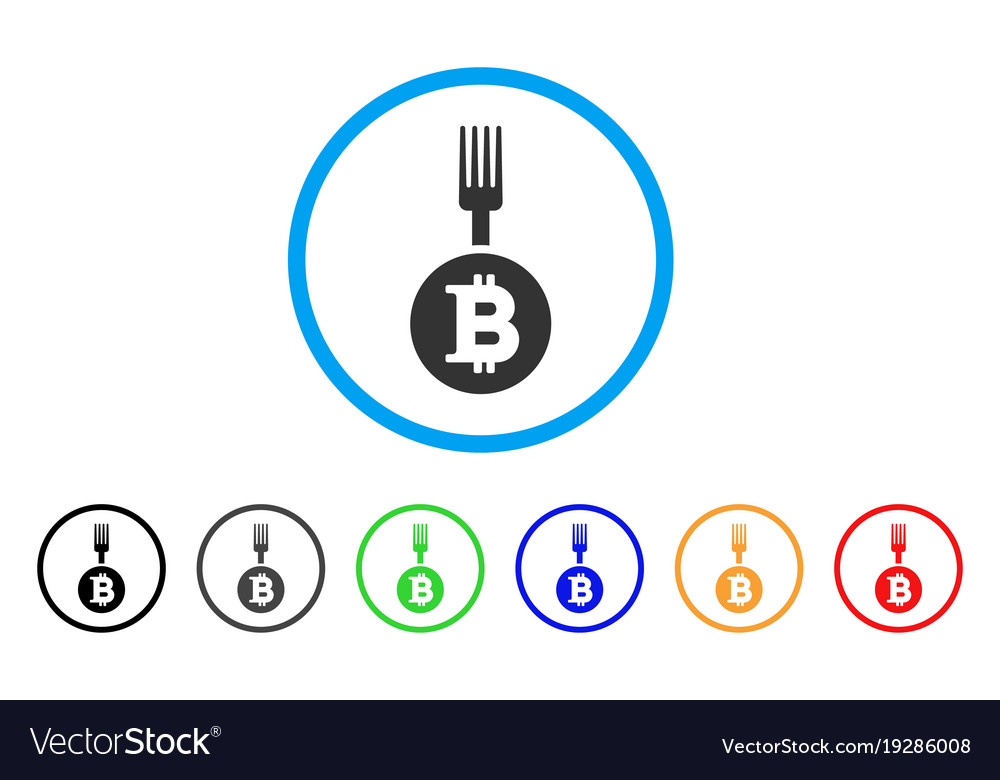 Bitcoin fork rounded icon