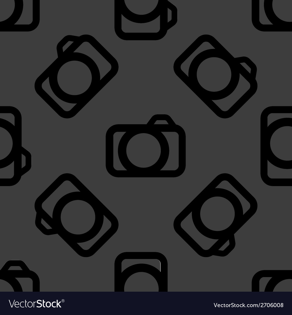 Camera web icon flat design seamless pattern
