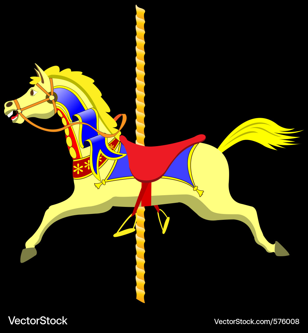 Carousel Horse Royalty Free Vector Image Vectorstock