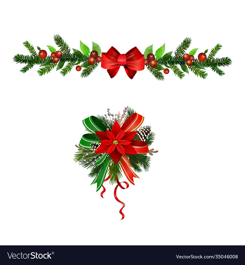 Christmas holly brunches decoration