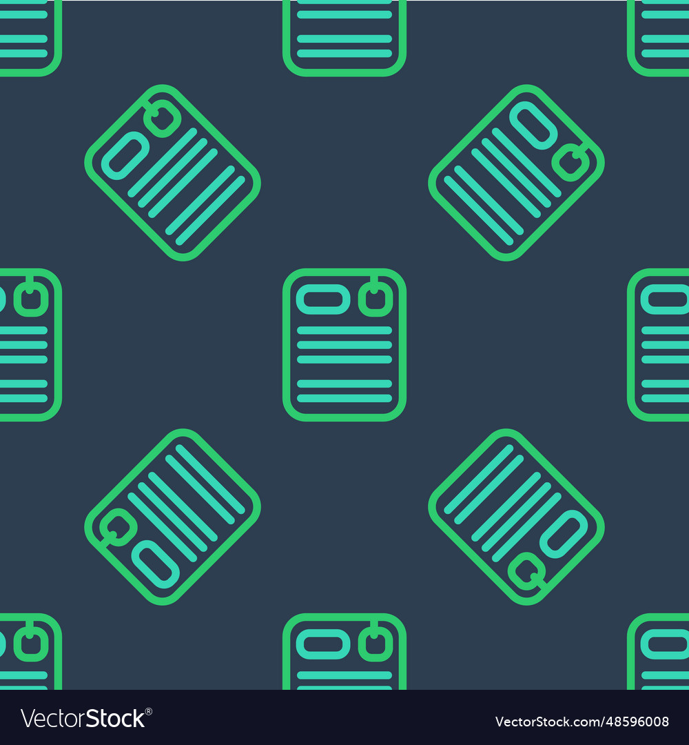 Line dossier folder icon isolated seamless pattern Vector Image Line dossier folder icon isolated seamless pattern