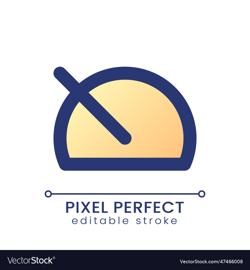 Slow down pixel perfect gradient fill ui icon vector image Slow down pixel perfect gradient fill ui icon