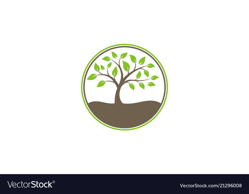 Tree ecology nature logo Royalty Free Vector Image