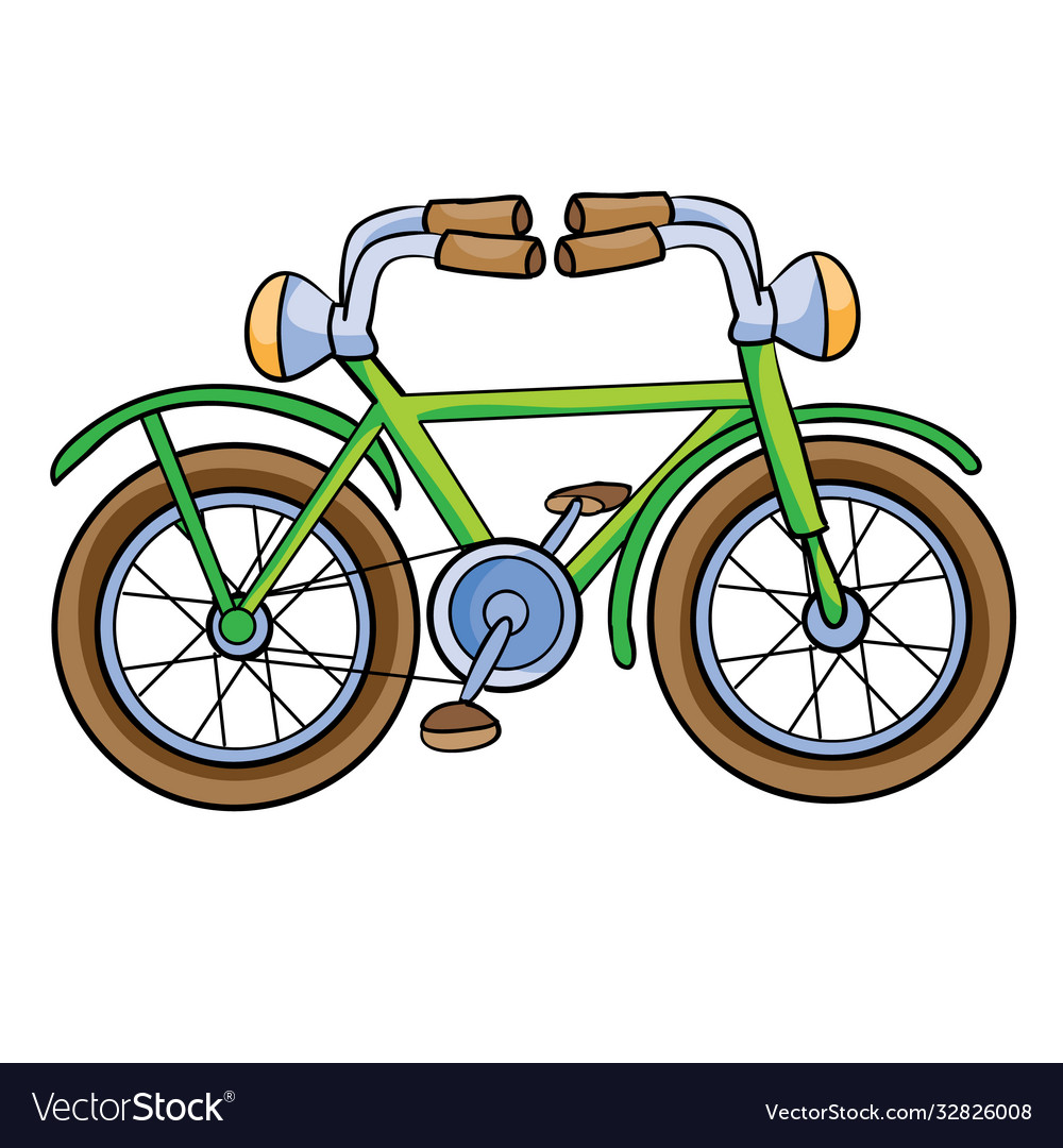 Unusual bike with handlebars on both sides Vector Image