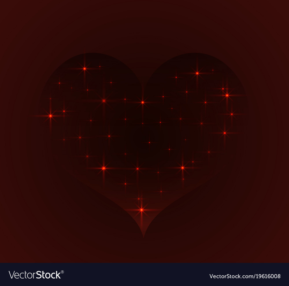 Window into space in the form of heart
