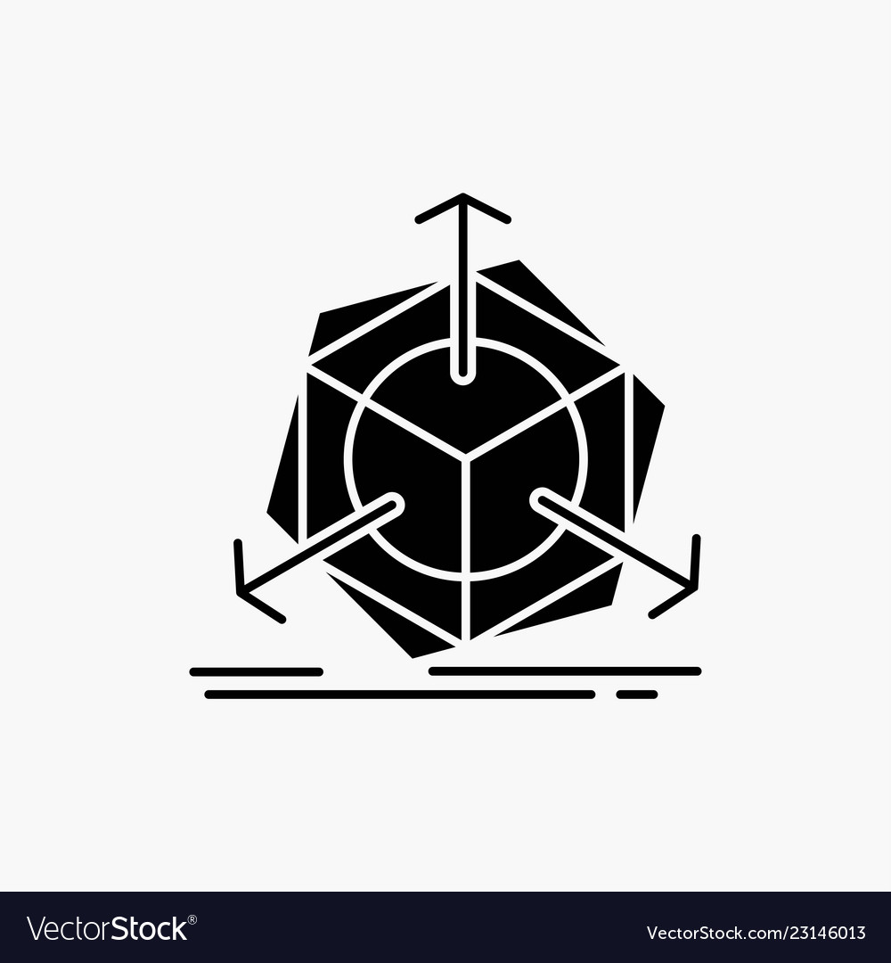 3d change correction modification object glyph Vector Image 3d change correction modification object glyph