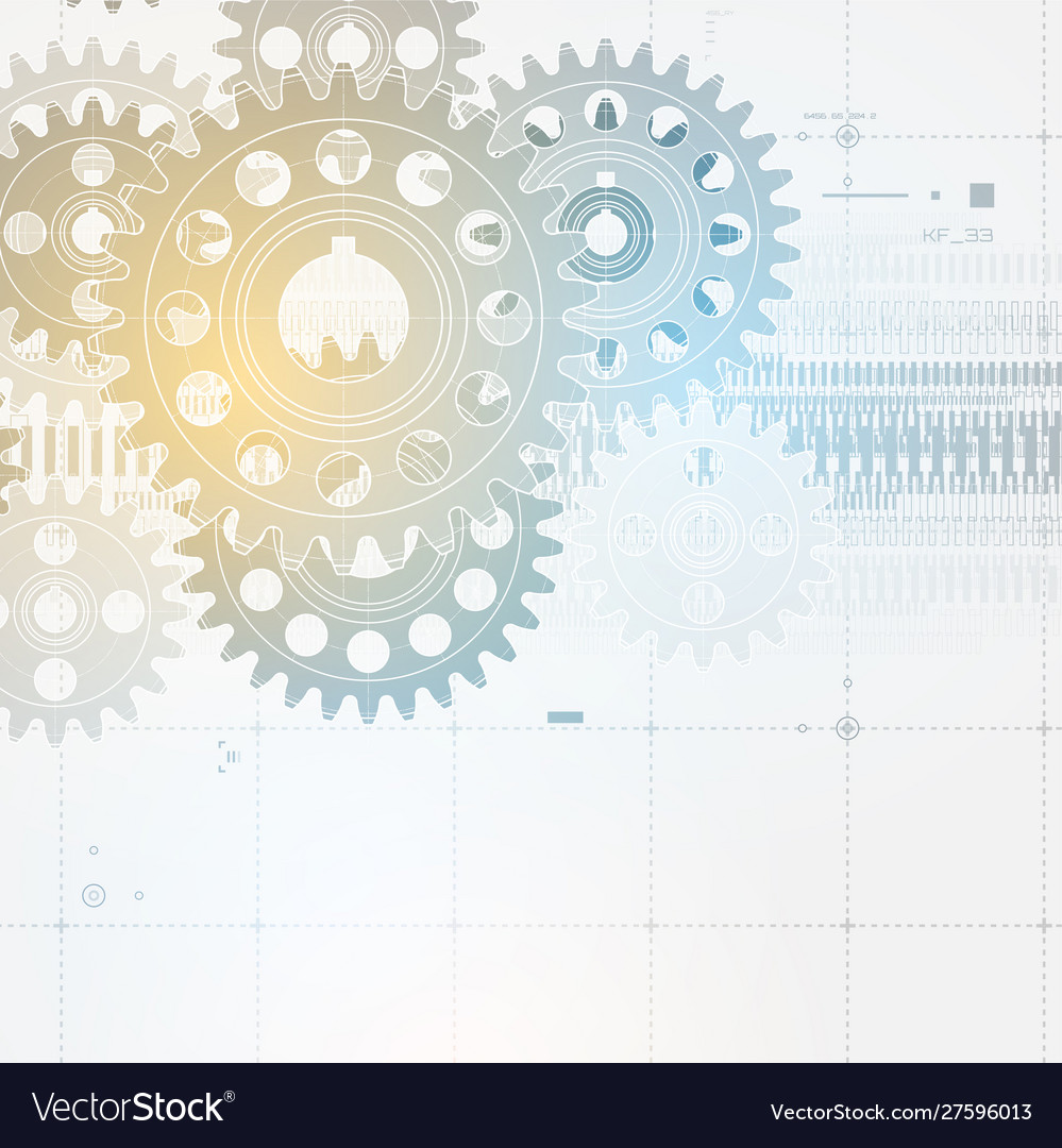 Abstract technology background with a cogweels vector image Abstract technology background with a cogweels