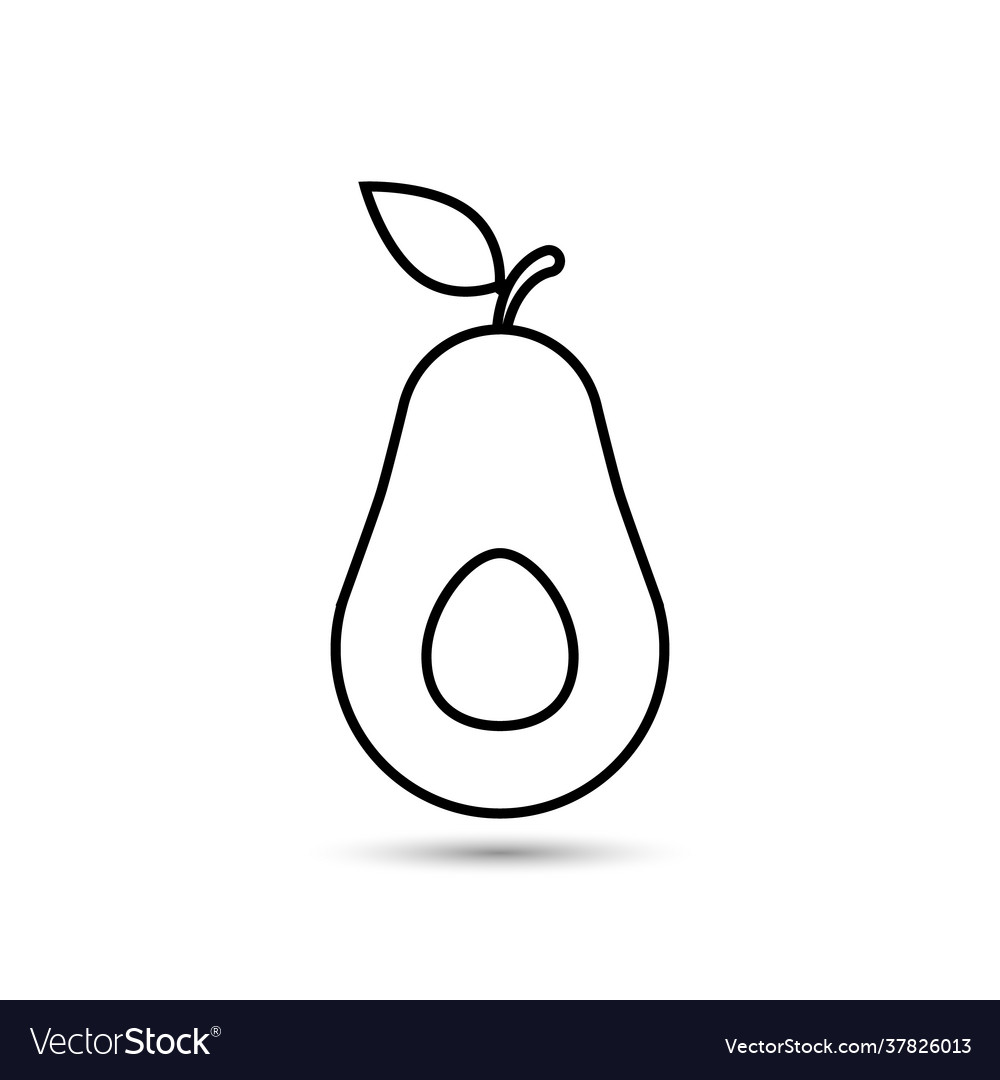 Avocado Symbol Umriss Symbol Frucht