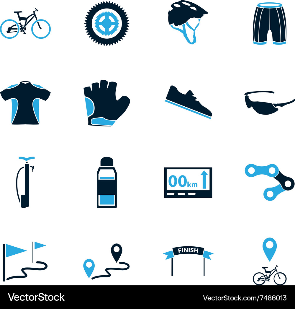 Bicycle icons set Royalty Free Vector Image - VectorStock