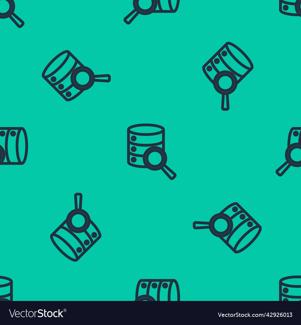 Blue line server data web hosting icon isolated vector image Blue line server data web hosting icon isolated
