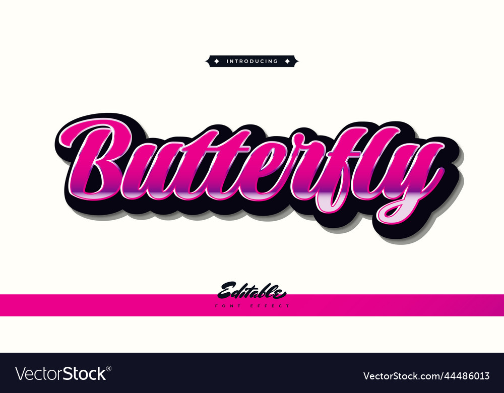 Bold colorful retro text effect Vector Image Bold colorful retro text effect