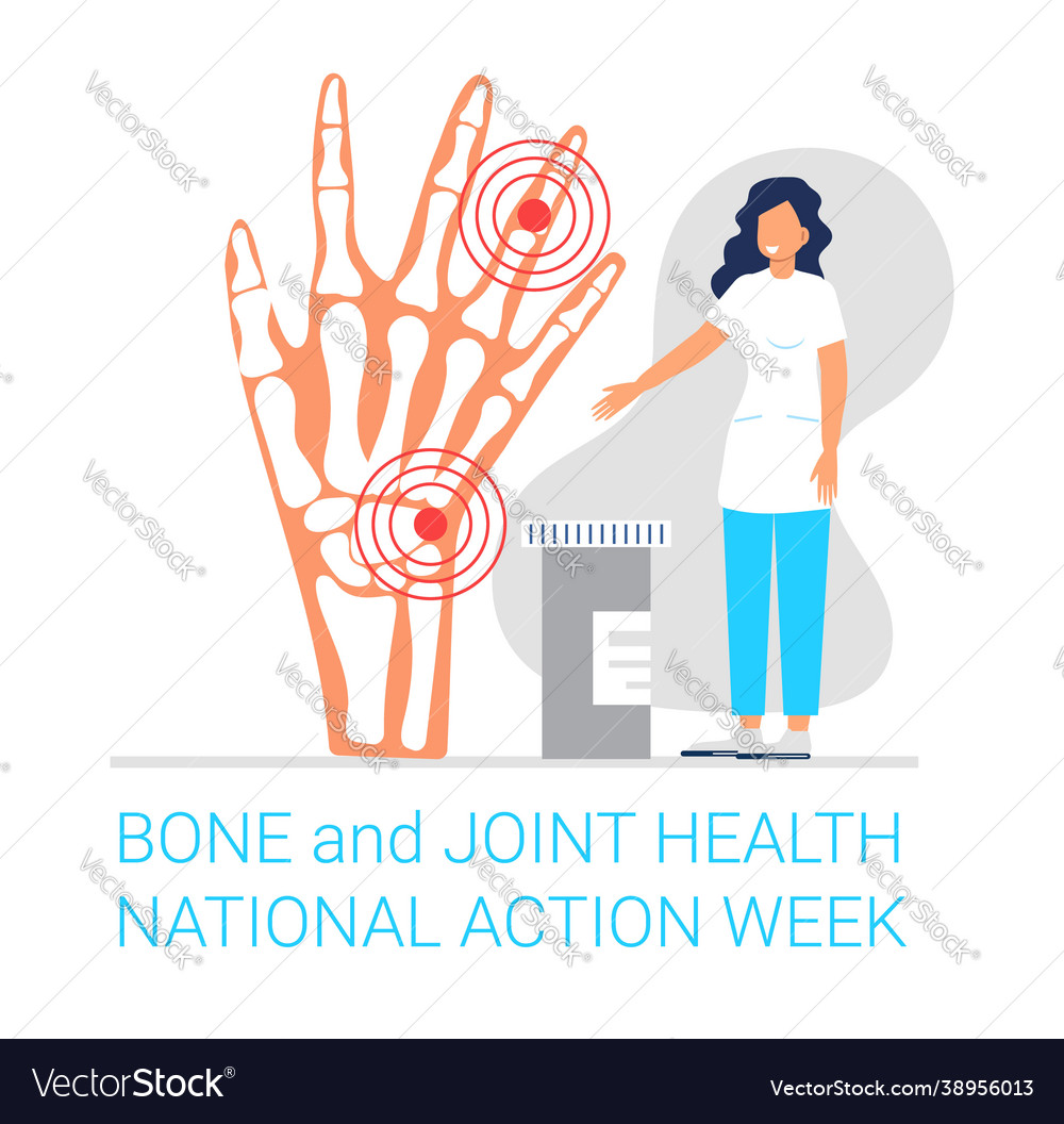 Bone and joint health national action week concept