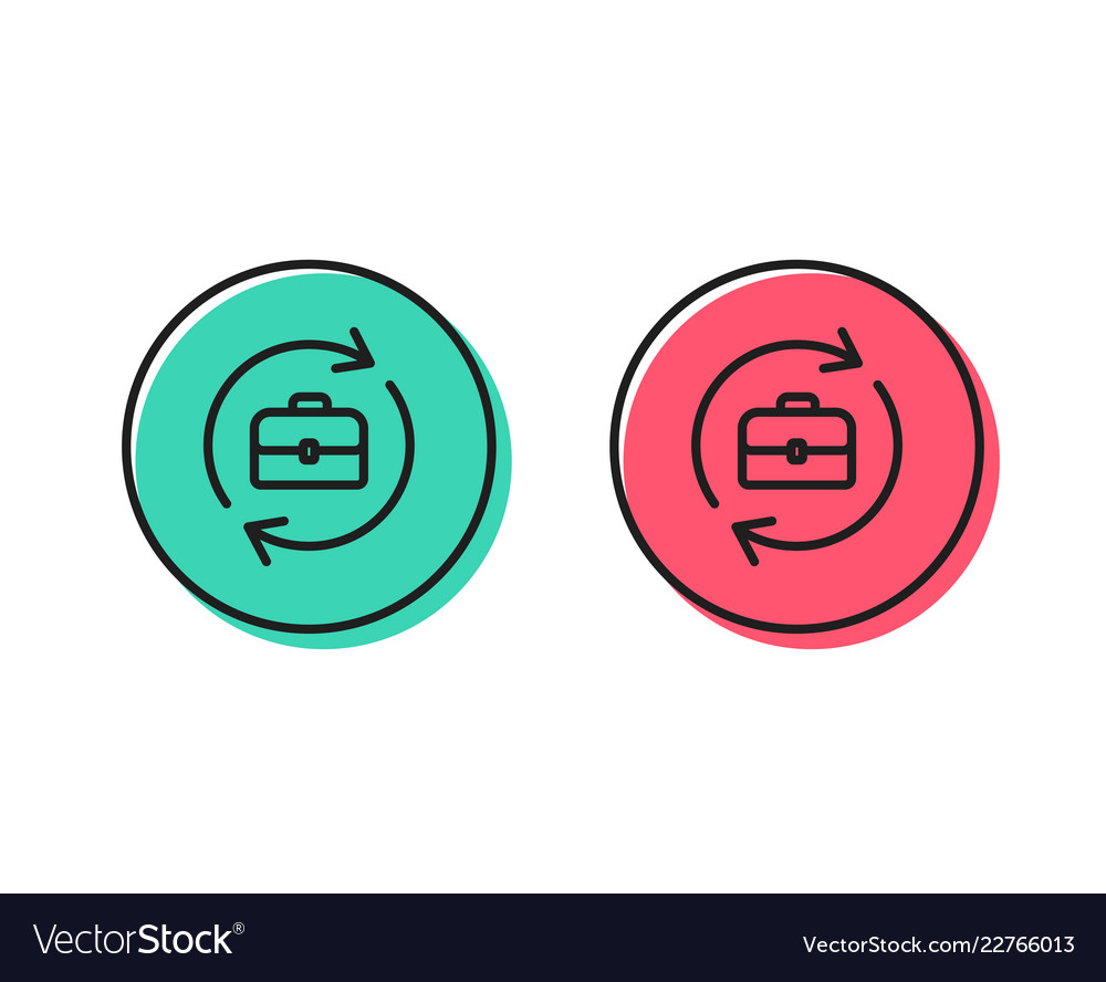 Business recruitment line icon portfolio case