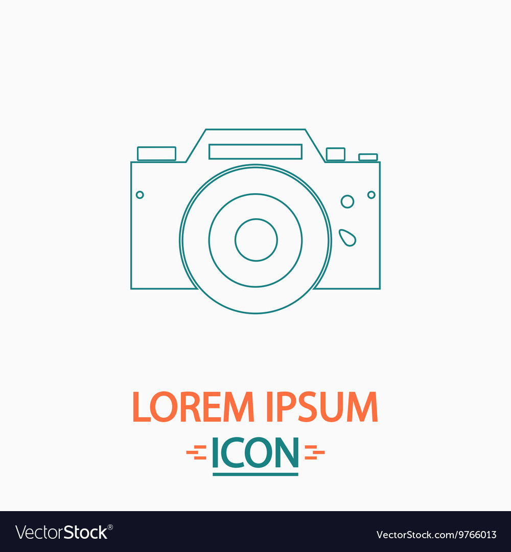 Camera computer symbol vector image Camera computer symbol