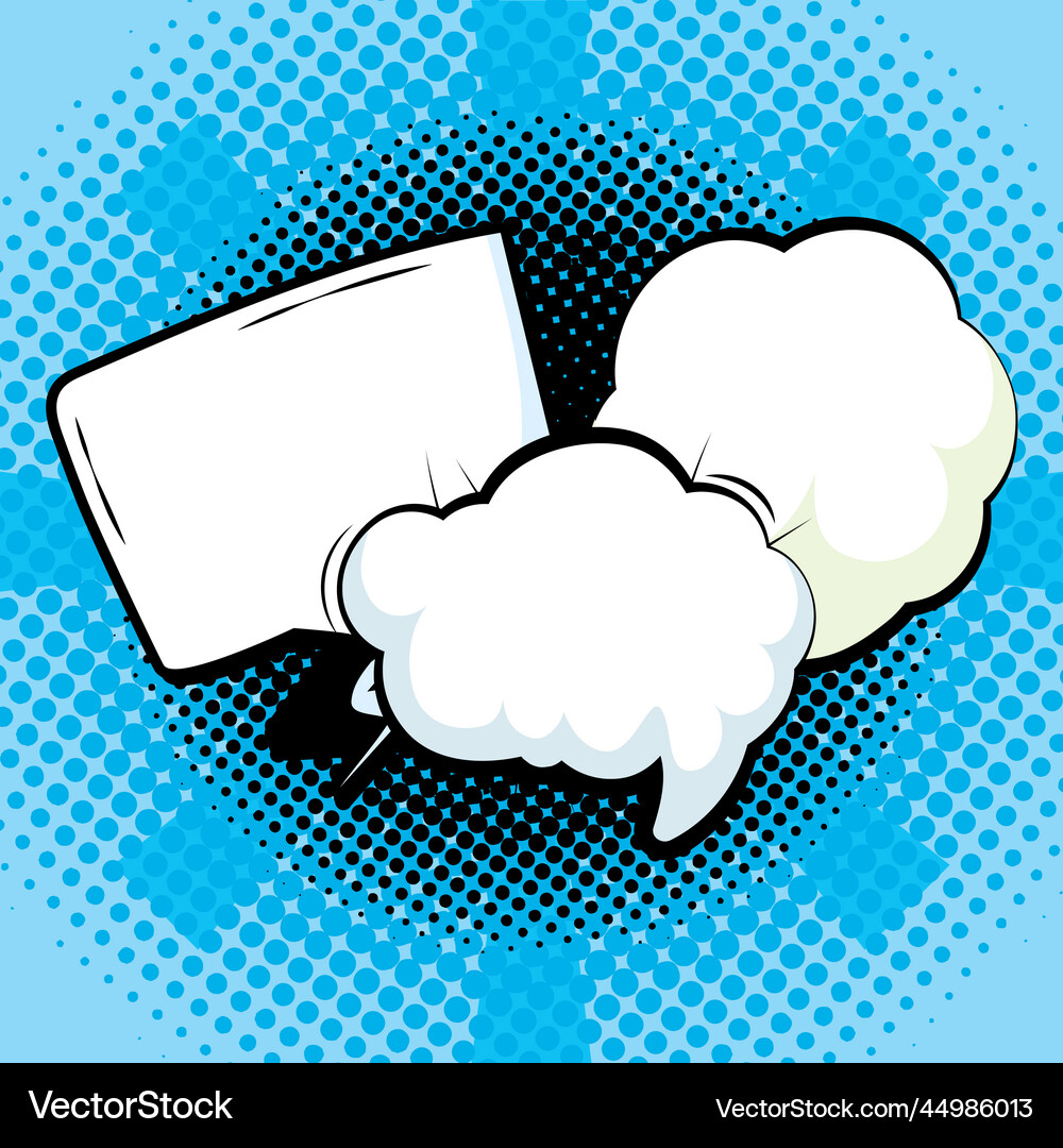 Clouds bubbles pop art Royalty Free Vector Image