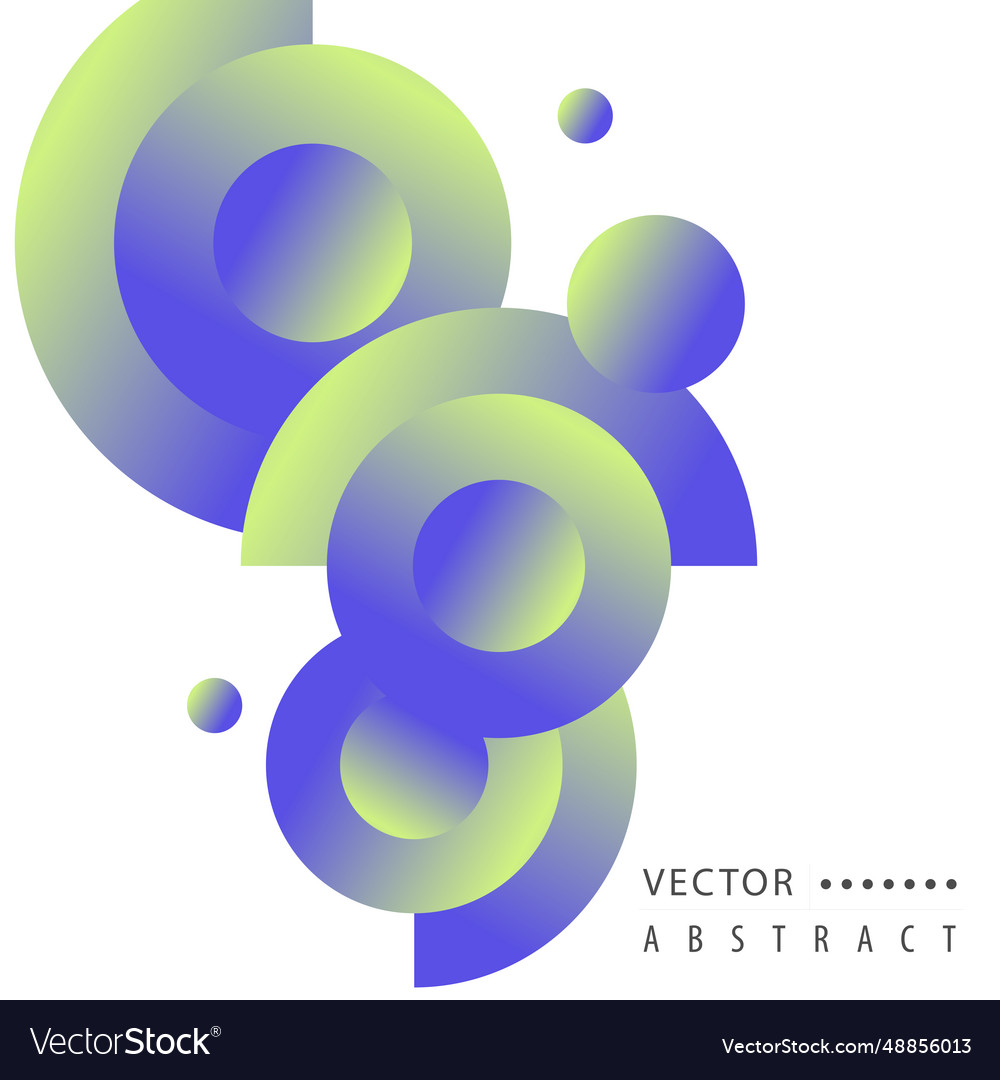 Dynamic abstract connect circles design gradient vector image Dynamic abstract connect circles design gradient
