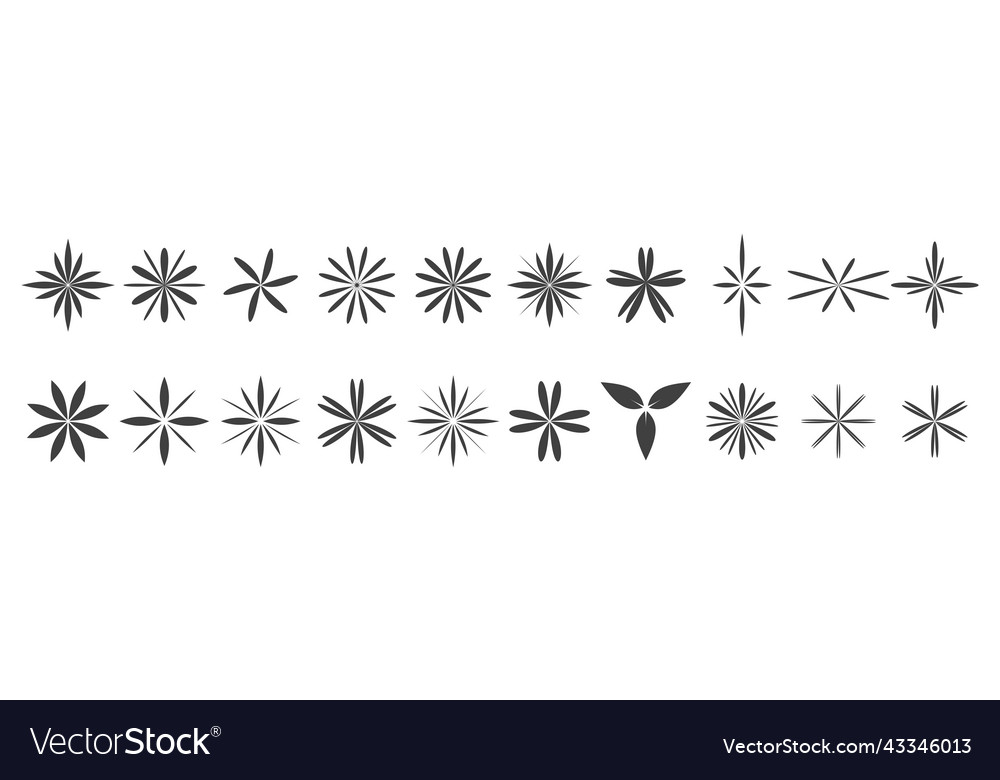 Floral Design With Geometric Shape For Element Vector Image