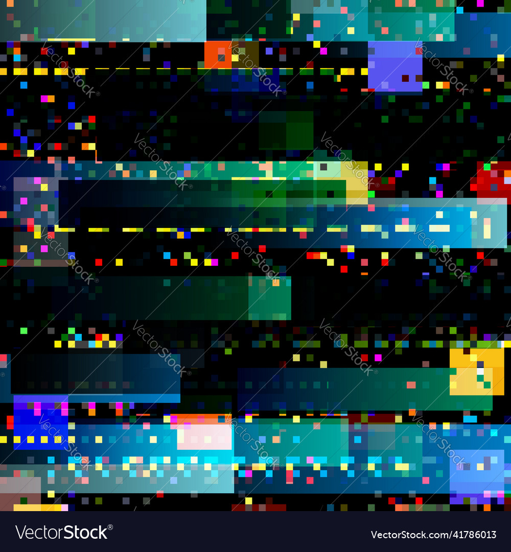 Glitch abstract background with colorful vector image Glitch abstract background with colorful