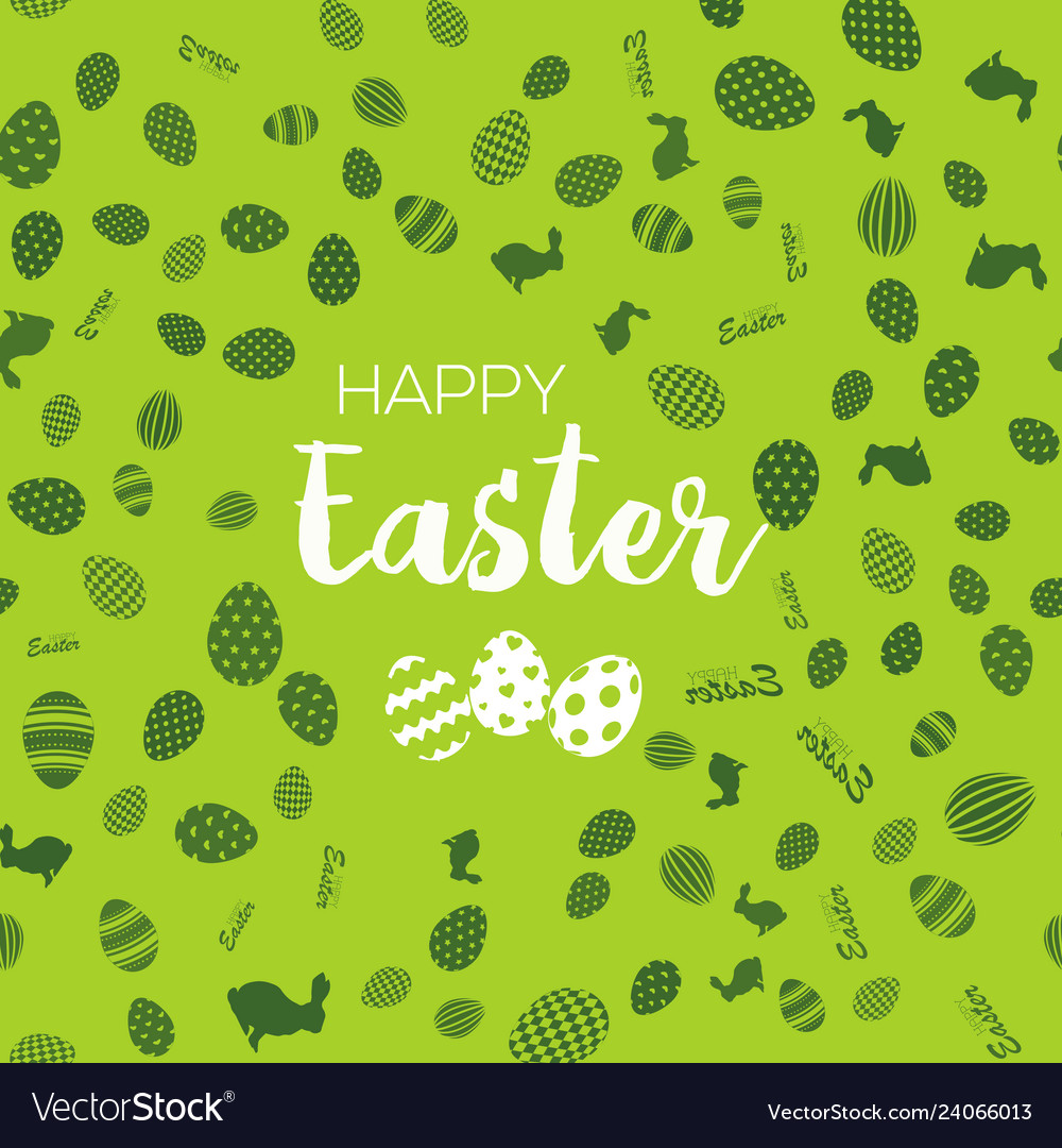 Happy easter card with ornaments vector image Happy easter card with ornaments