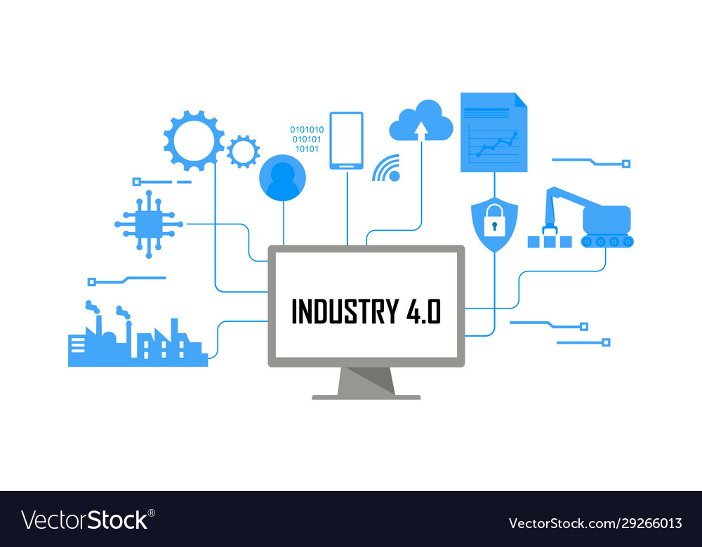 Industry 40 revolution Royalty Free Vector Image