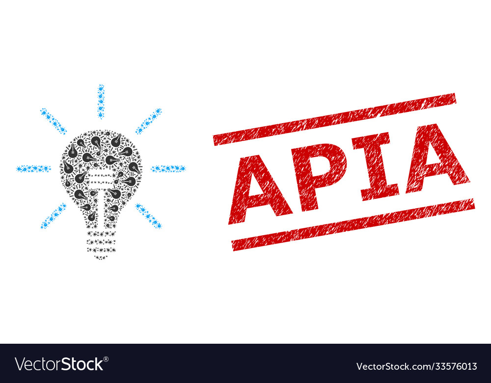 Light bulb recursive mosaic items vector image Light bulb recursive mosaic items