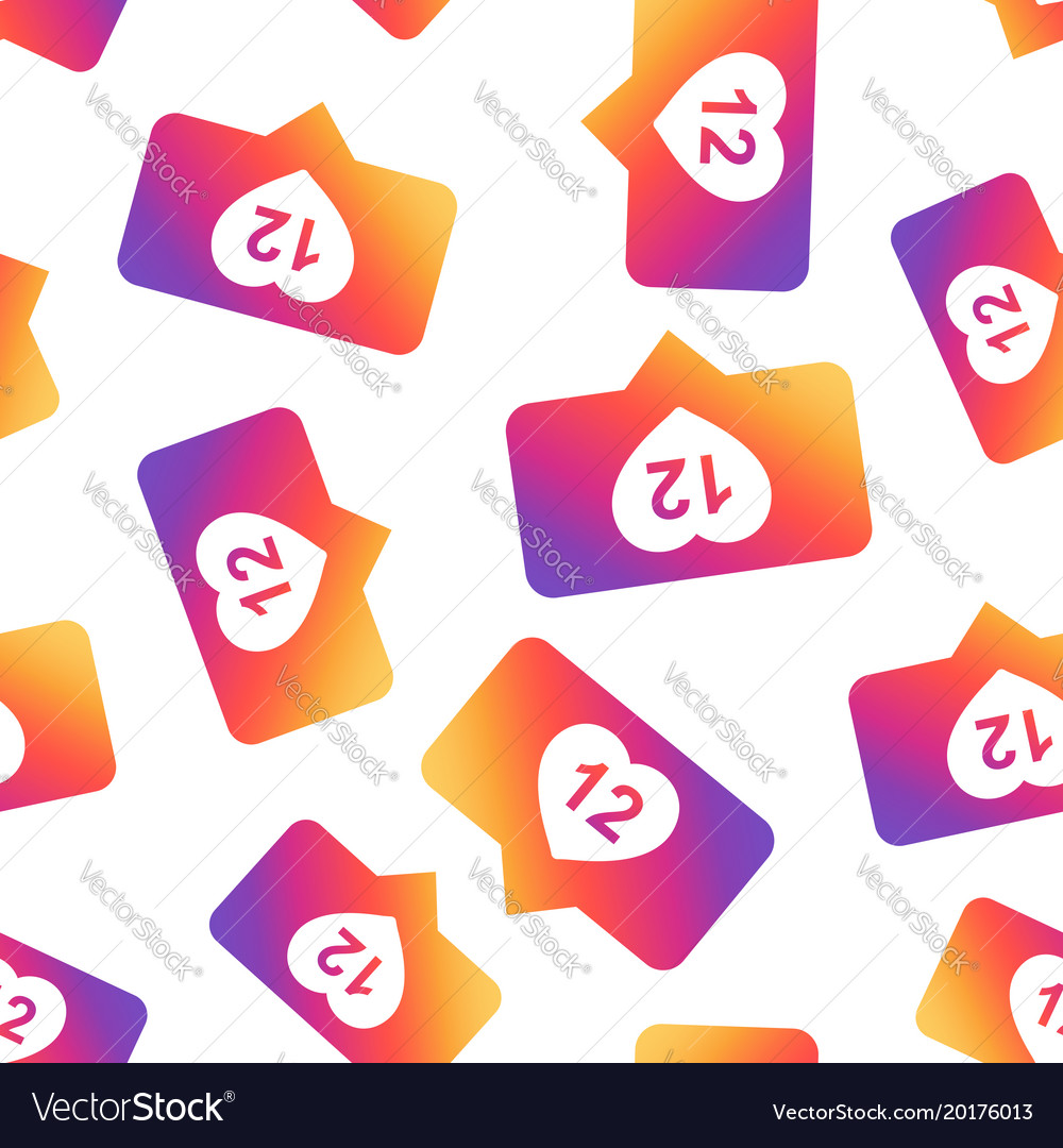 Like comment follower seamless pattern background