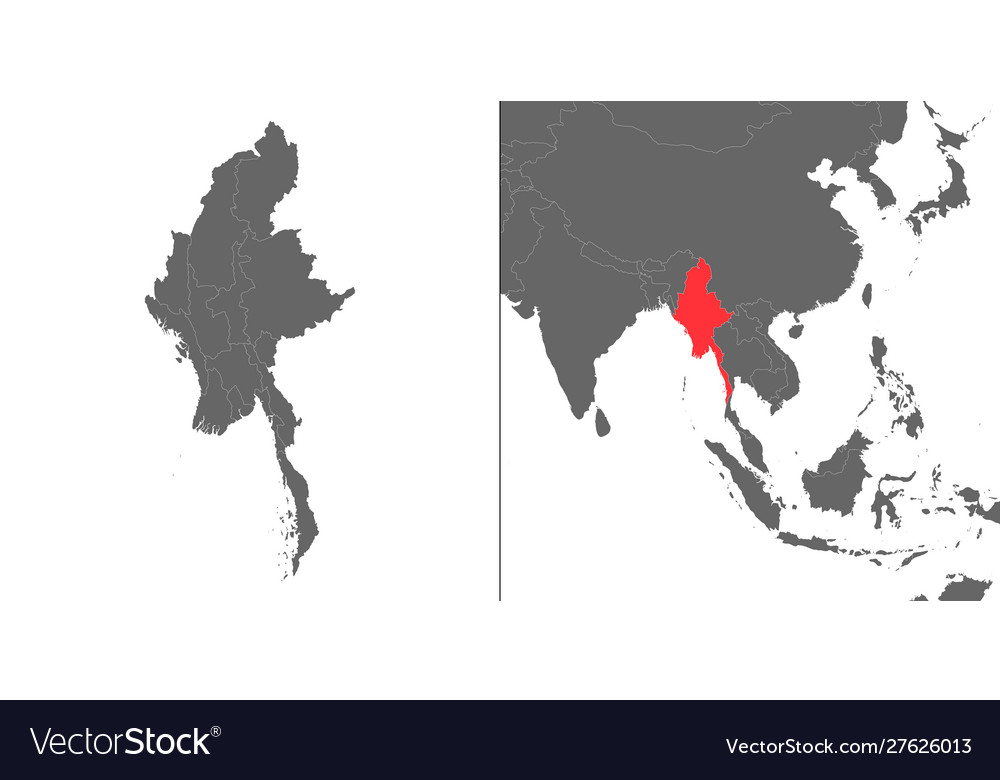 Myanmar Map - Political Boundaries
