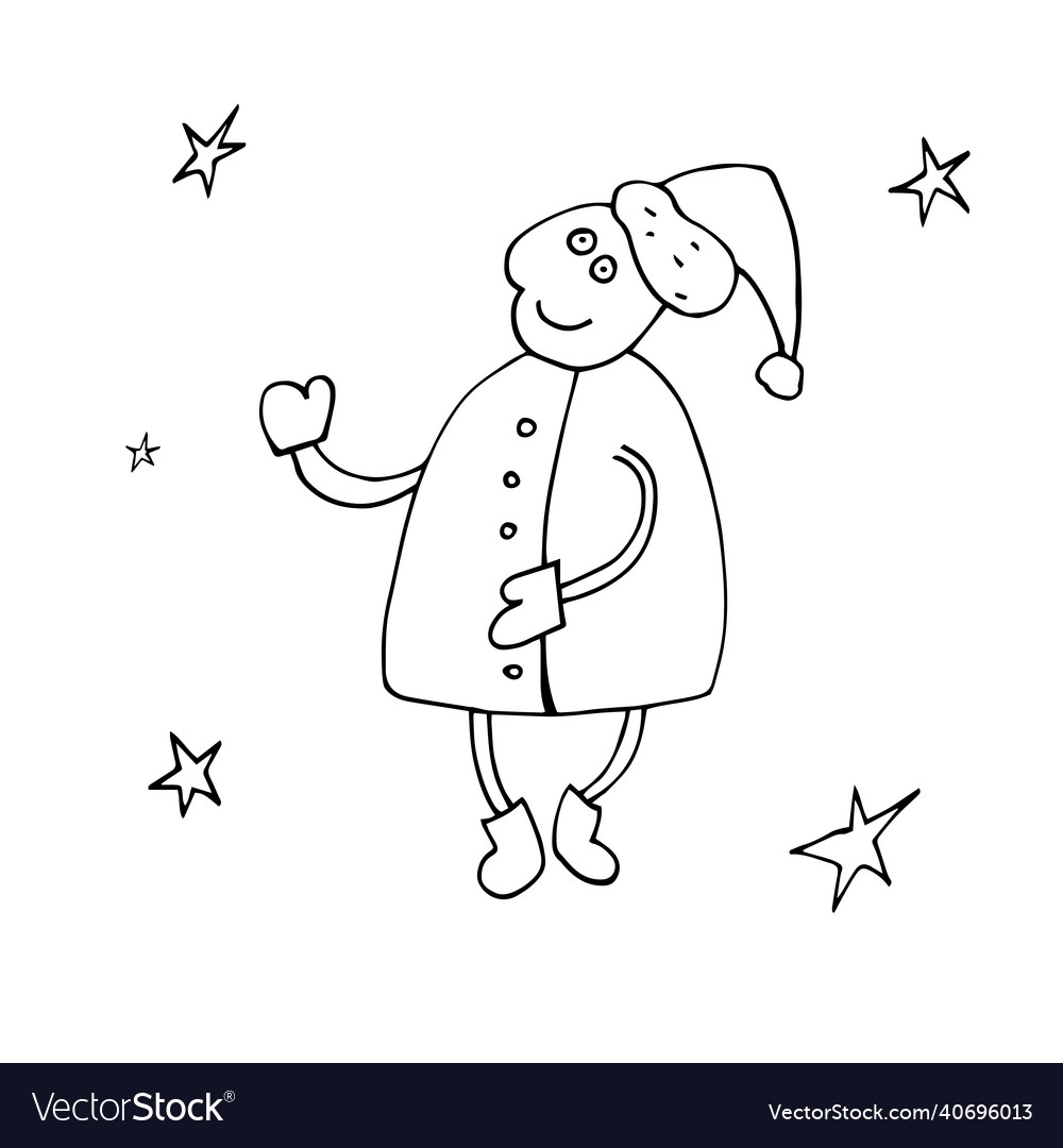 Outline of santa claus