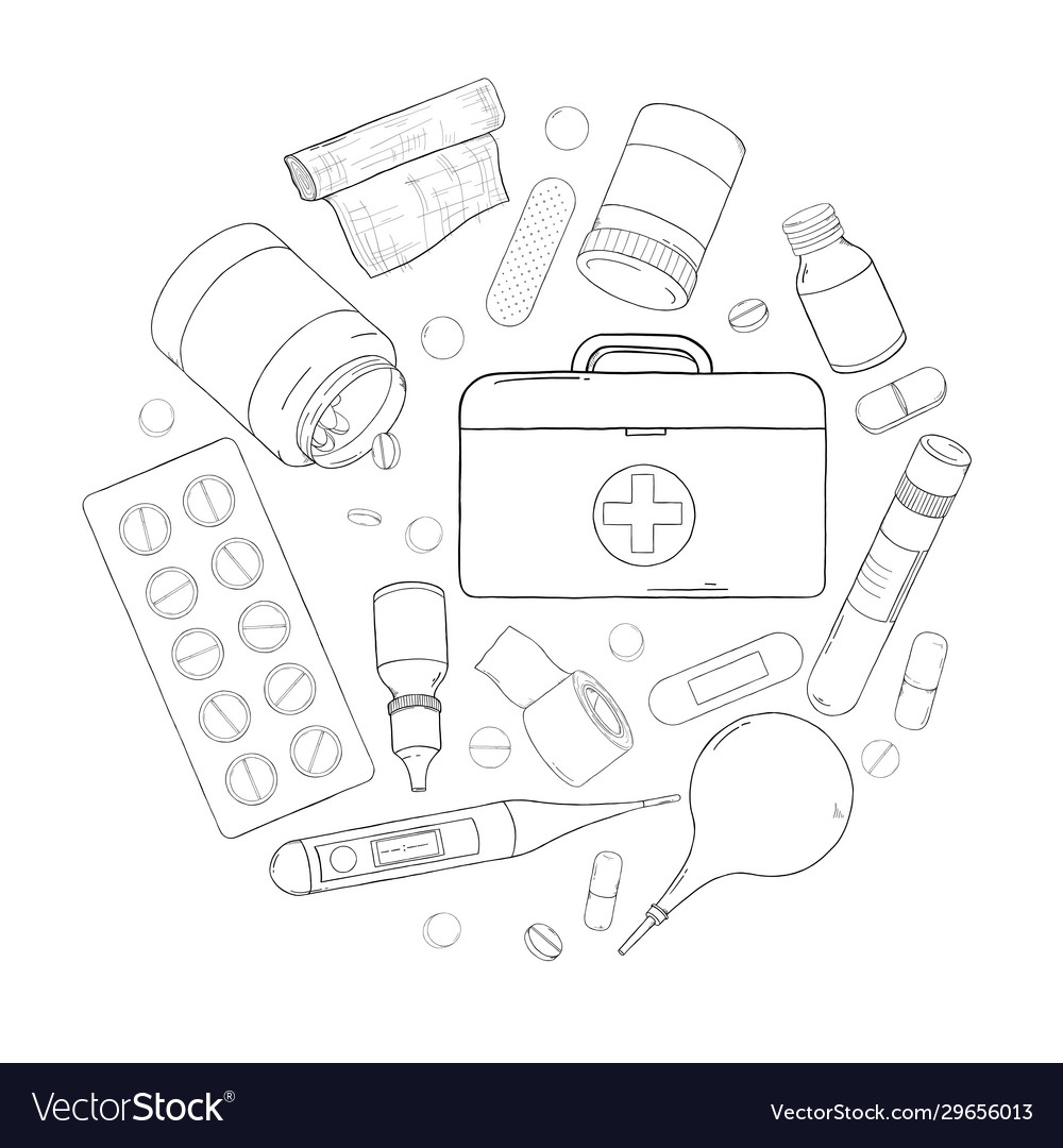 Poster auf Thema Gesundheit ein Set mit ersten vector image Poster auf Thema Gesundheit ein Set mit ersten