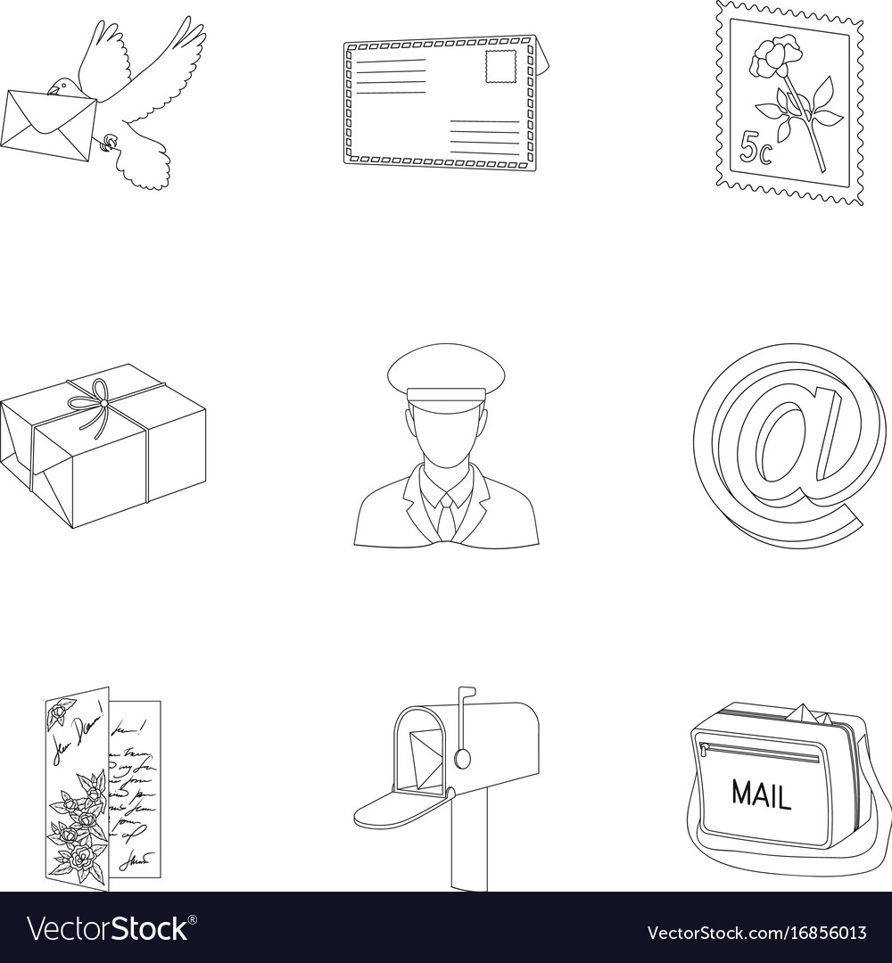 Postman envelope mail box and other attributes