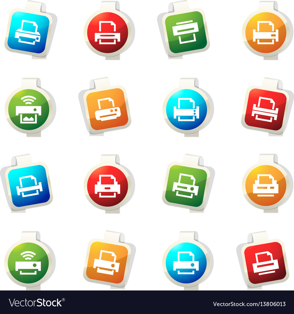Print icons set