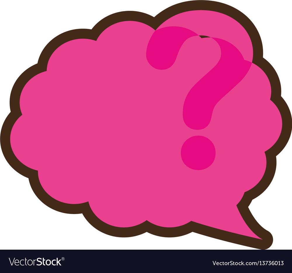 Question mark cloud speech image