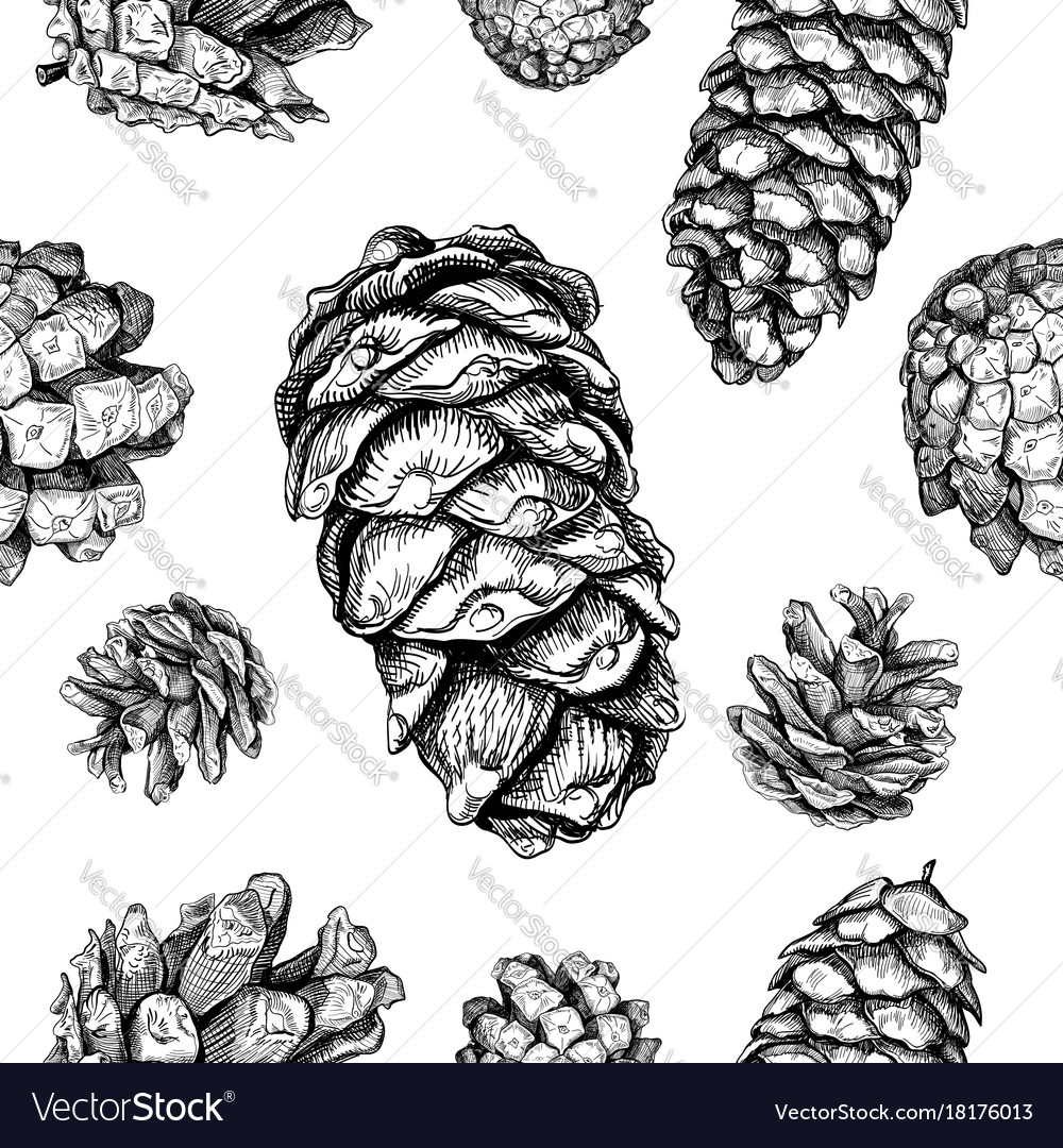 Seamless pattern with cones
