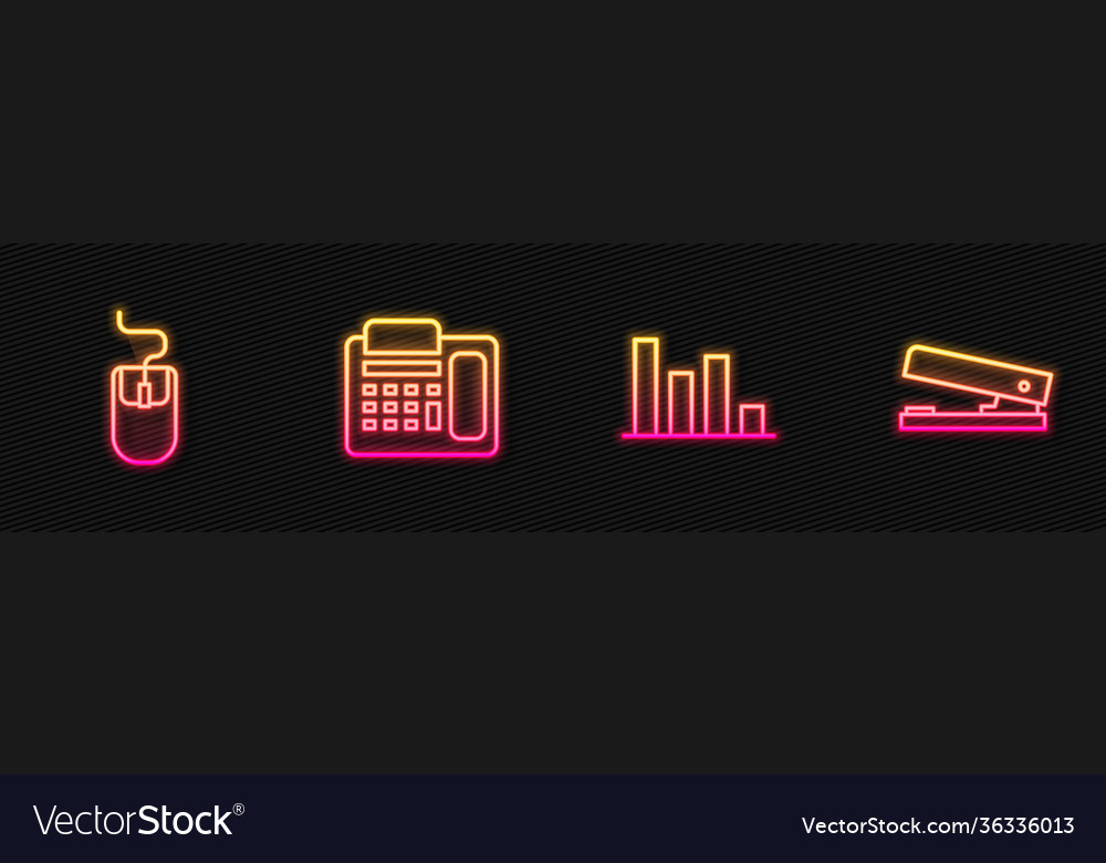Set line pie chart infographic computer mouse vector image Set line pie chart infographic computer mouse