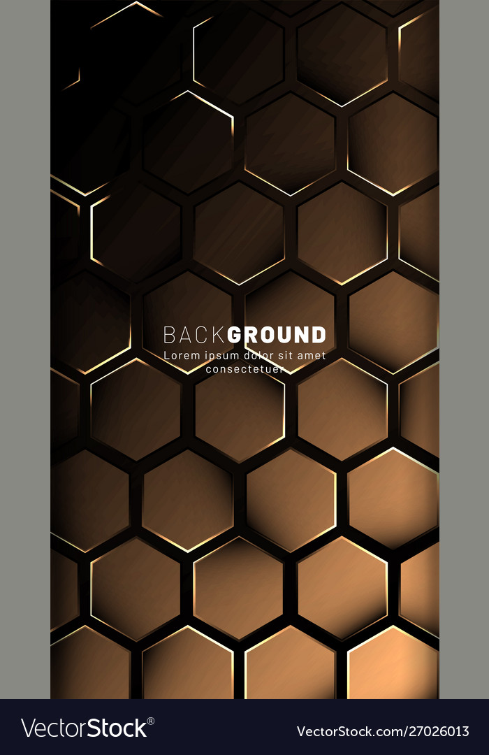 Vertical hexagon background gradient color light Vector Image Vertical hexagon background gradient color light