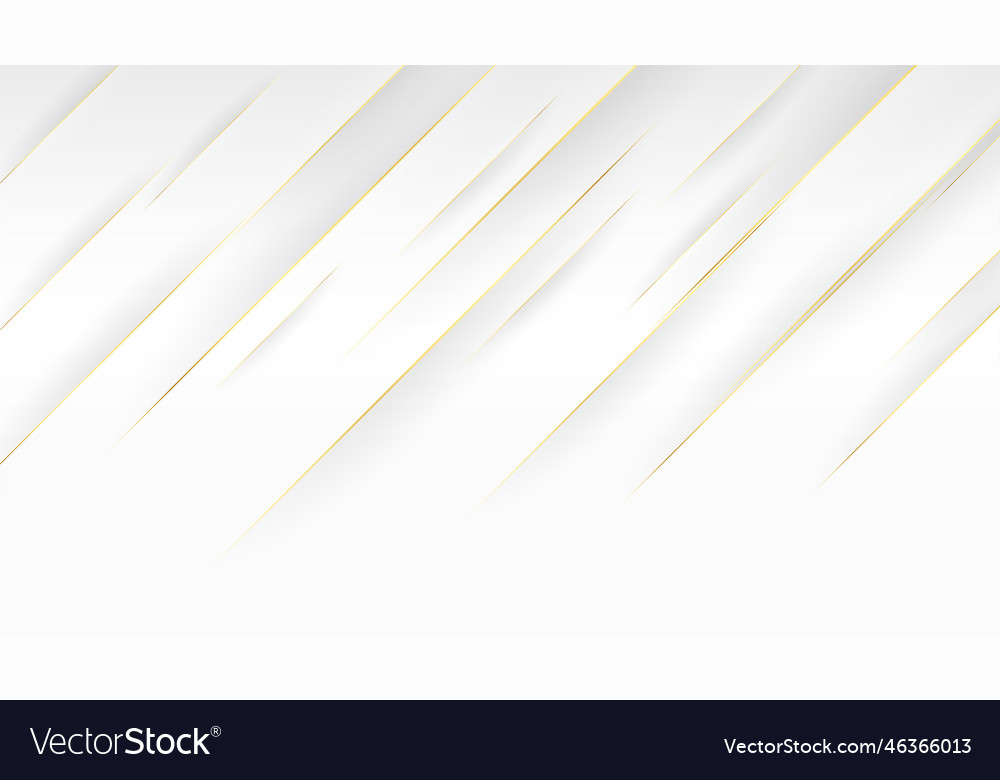 White background and golden diagonal lines design