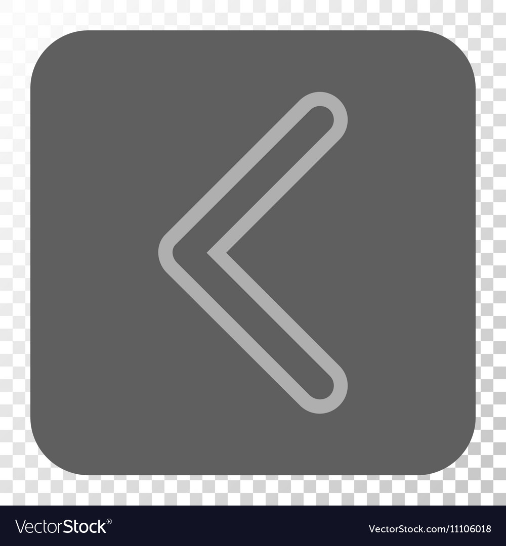 Arrowhead left rounded square button