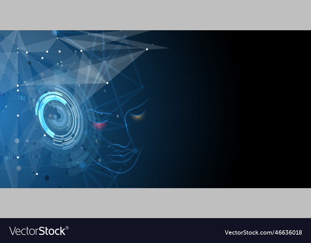Artificial intelligence technology web background vector image Artificial intelligence technology web background