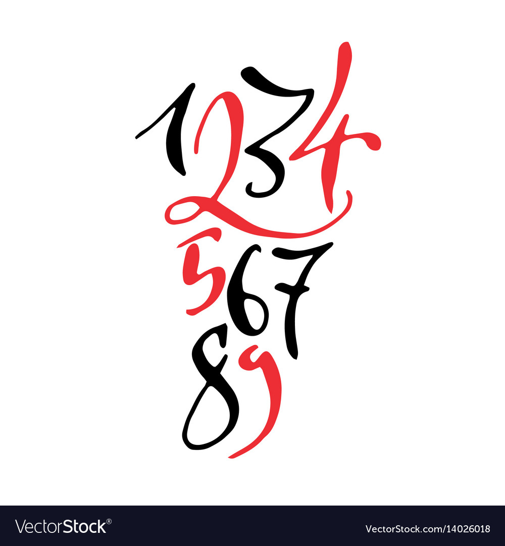 Black and red hand drawn high quality calligraphy