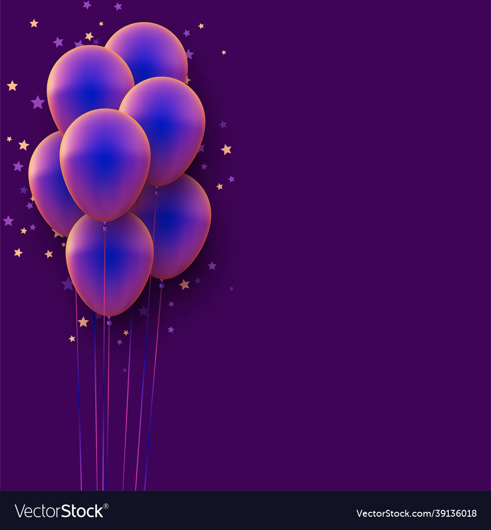 Blue and violet gradient balloons