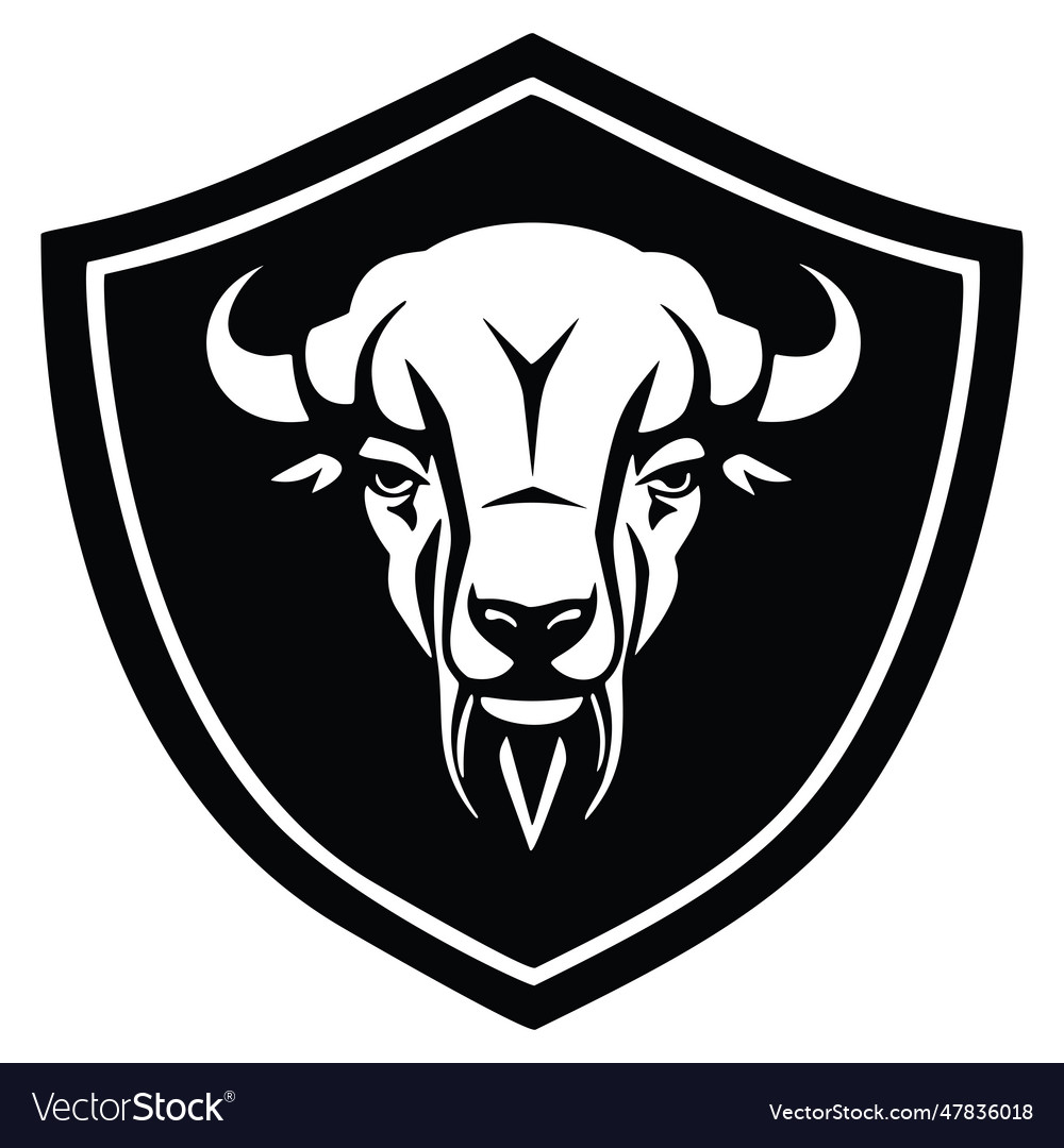 Buffalo Silhouette Logo Royalty Free Vector Image