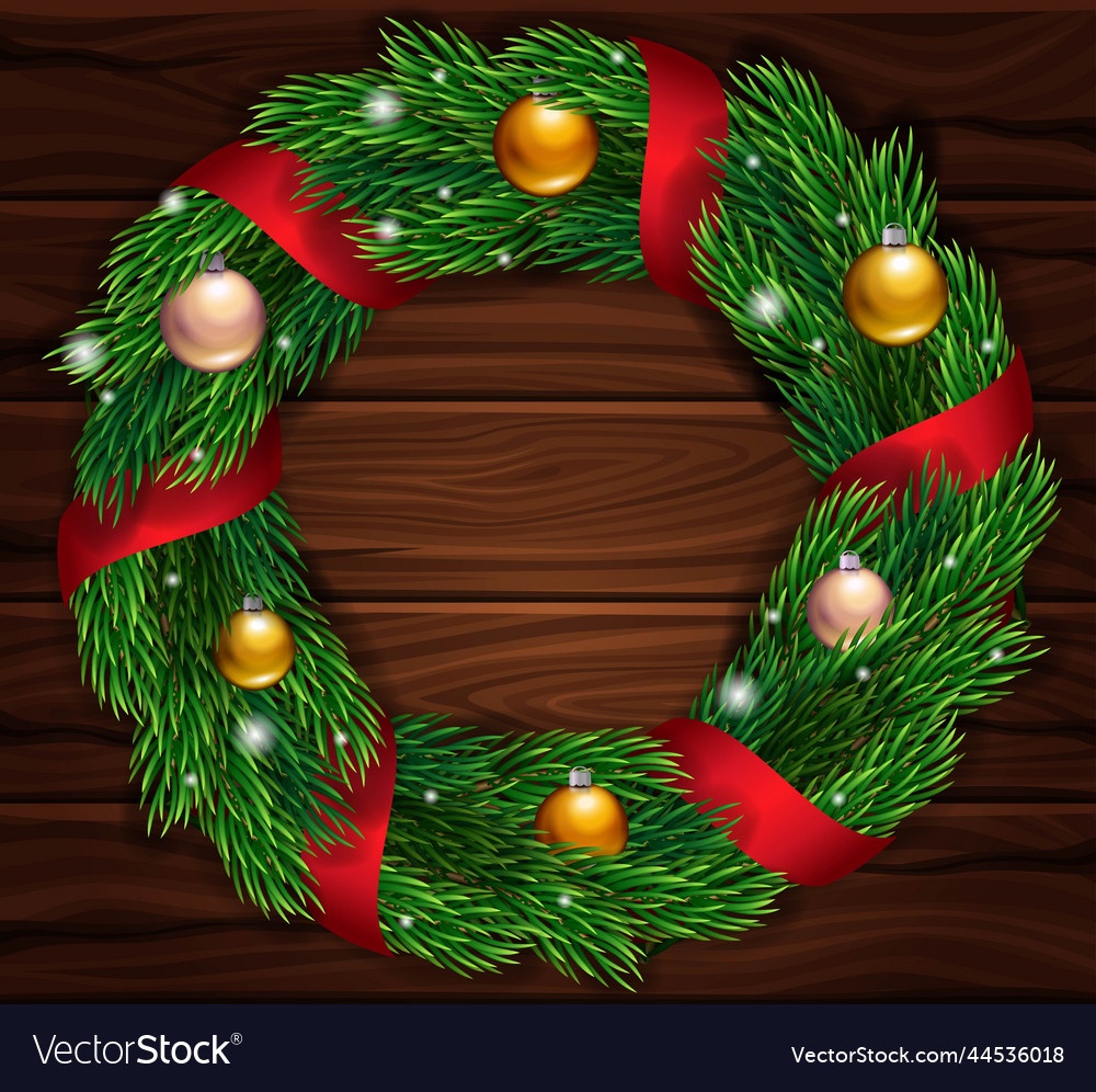 Christmas card on a background of dark wooden