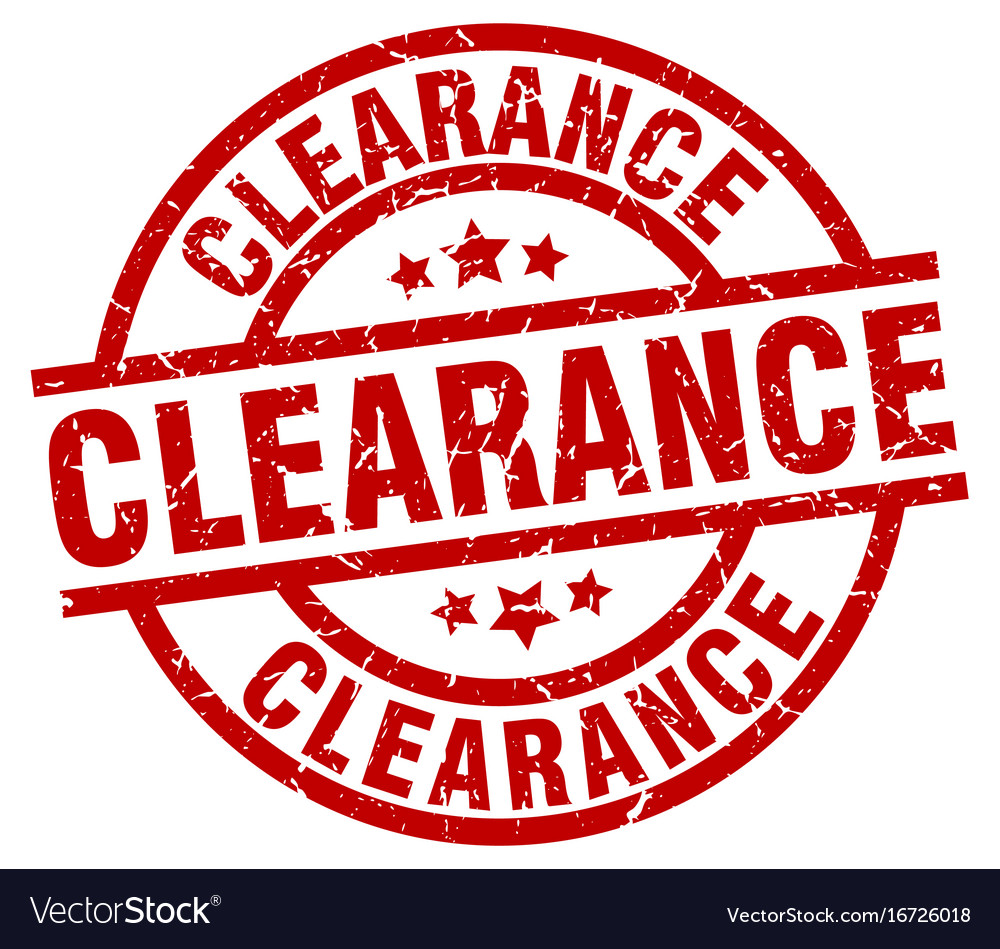 Clearance round red grunge stamp Royalty Free Vector Image