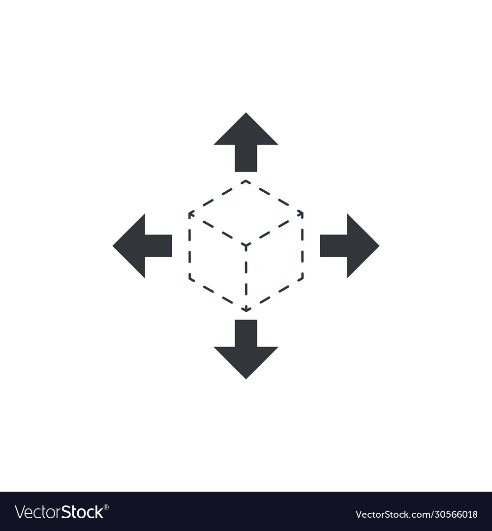 Delivery logistic cube box package with four