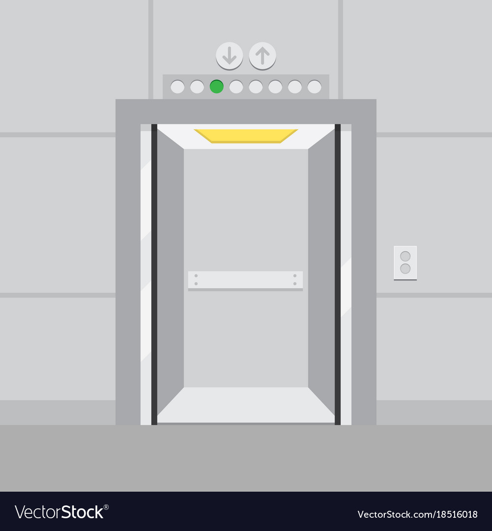 Empty Elevator with Open Door