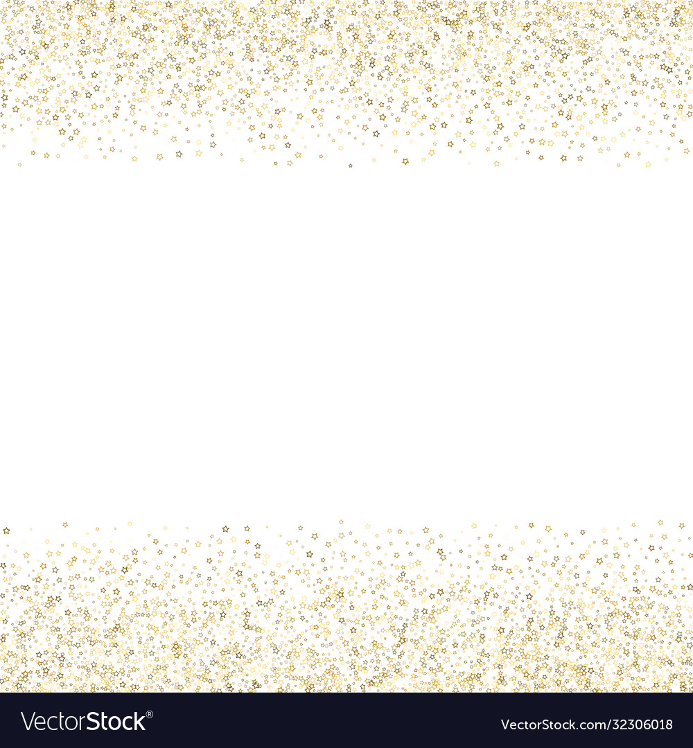 Gold glitter stars luxury shiny confetti Vector Image