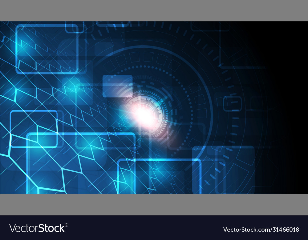 Hi-tech digital data connection system vector image Hi-tech digital data connection system